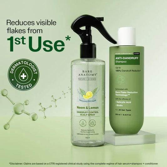 Anti-Dandruff Shampoo (250ml ) & Dandruff Control Spray (200 ml) Combo